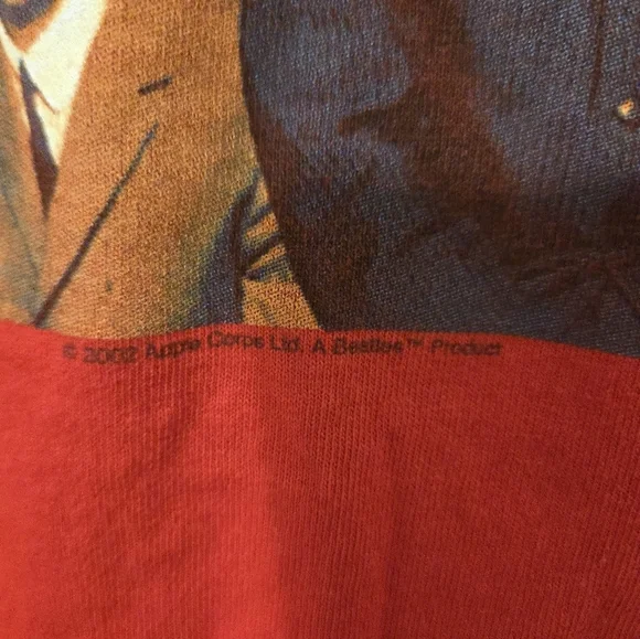 VINTAGE Beatles T Shirt Mens Size XL Red American Tour Crew Neck Reprint 2002 - Picture 3 of 7